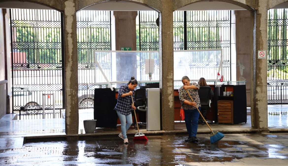Congreso del Estado registra afectaciones por intensa lluvia Congreso del Estado registra afectaciones por intensa lluvia